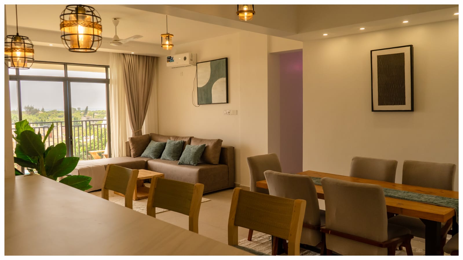 3 bedroom fully furnished apartment.
